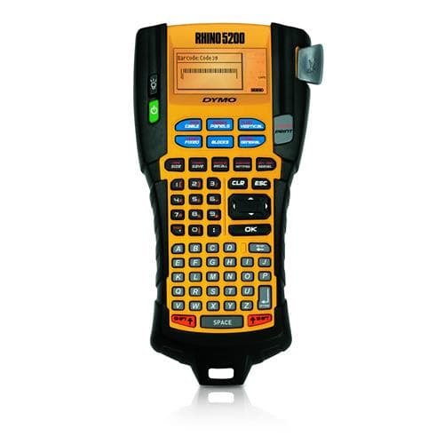 DYMO RHINO 5200 Industrial Label Maker | ABC Keyboard | Labelling Machine for WarehousesLabs and other Industrial Settings ABC Thermal transfer 180 x 180 DPI 10 mm/sec Black Yellow