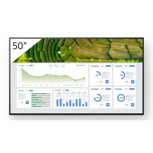 Sony FW-50BZ30L Digital signage flat panel 127 cm (50") LCD 3840 x 2160 pixels Wi-Fi 24/7