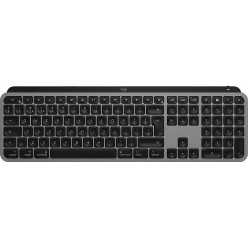 Logitech MX Keys S for Mac Wireless RF Wireless + Bluetooth Scissor key switch QWERTY LED Aluminium Black