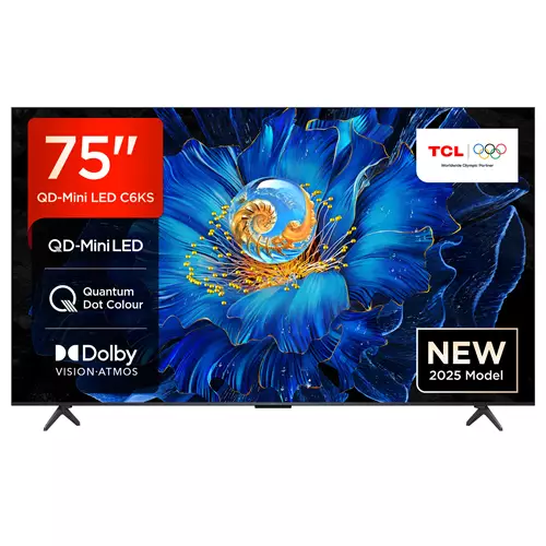 TCL C6KS 75C6KS-UK TV 190.5 cm (75") 4K Ultra HD Smart TV Wi-Fi Metallic