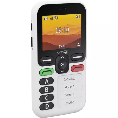Doro Leva X10 6.1 cm (2.4") 117 g Black White Senior phone