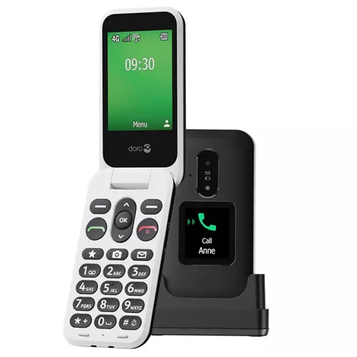 Doro Leva E30 Clamshell Single SIM 7.11 cm (2.8") 0.3 MP 1150 mAh Black White