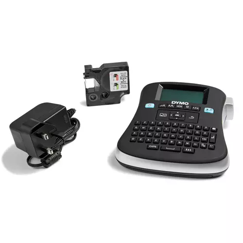 DYMO LabelManager 210D+ Handheld Label Maker Kit | QWERTY Keyboard | with 12mm Black on White D1 Labels & Carrying Case