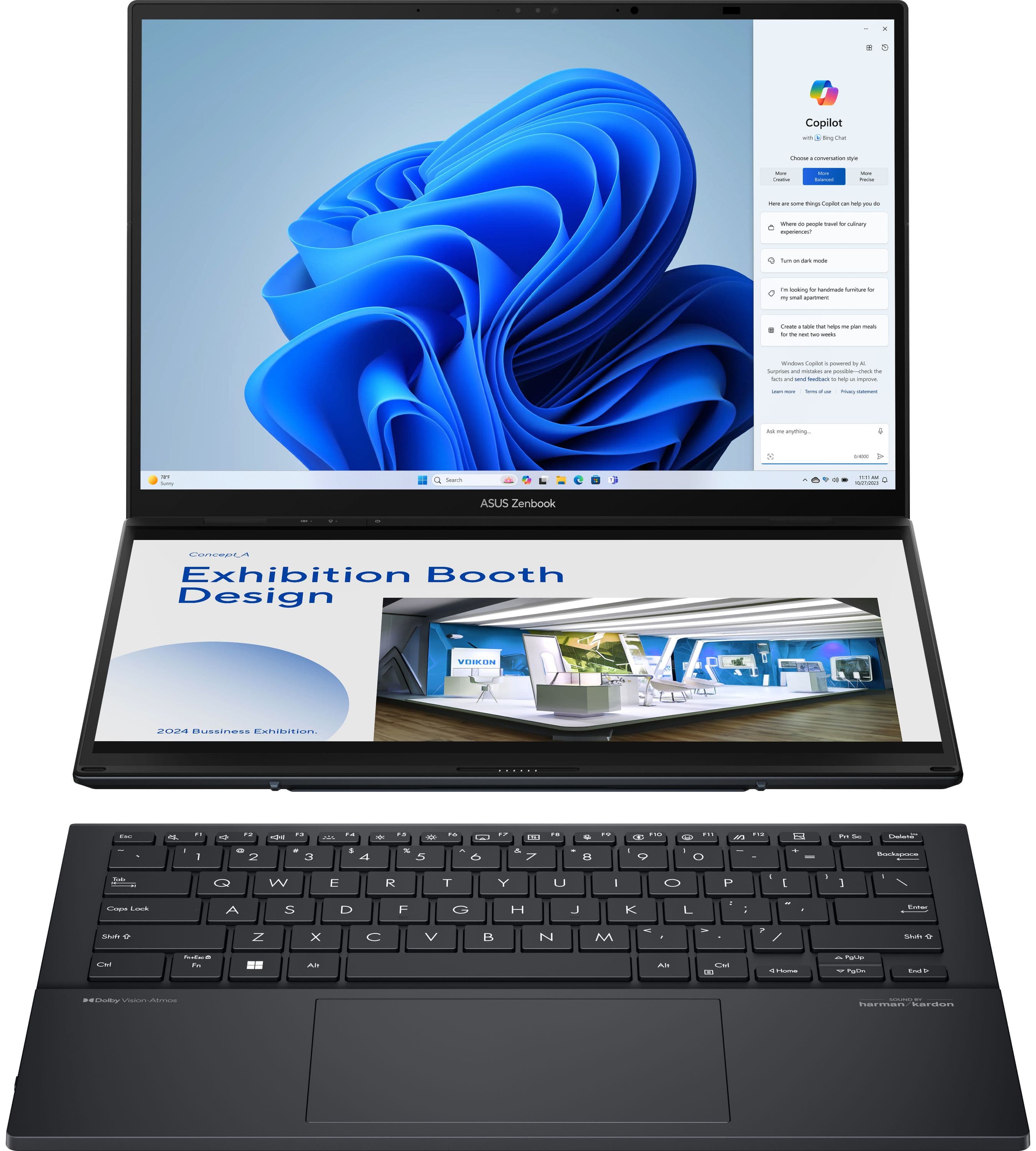 ASUS Zenbook Duo OLED 14" Laptop - Intel® Core™ Ultra 9, 2TB SSD, 32 GB RAM - Grey, Grey