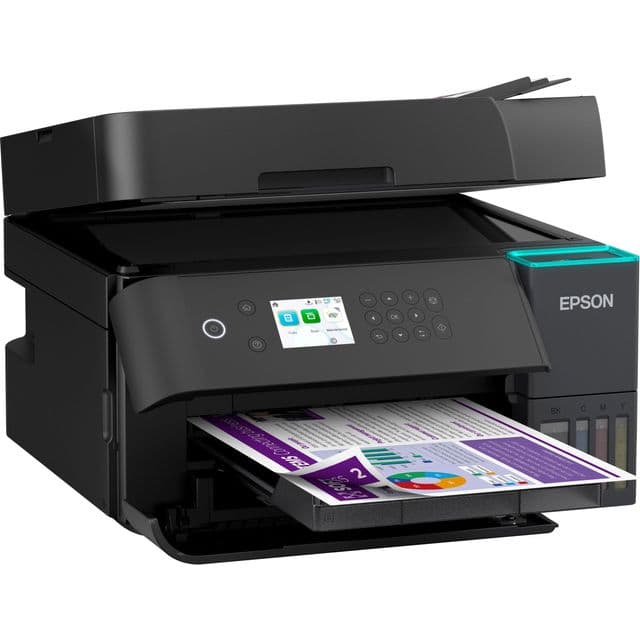 Epson EcoTank ET-3950 A4 Multifunction Wireless Inkjet Printer With Up To 3 Years Of Ink Included - Black, Black