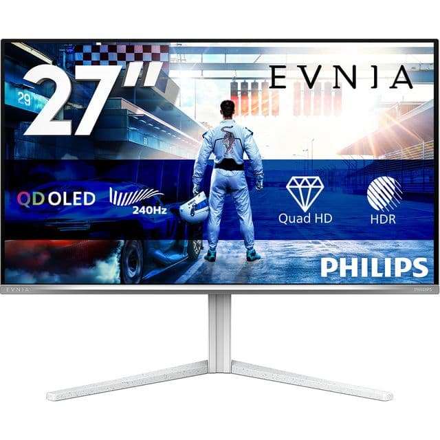 Philips Evnia 6000 27M2N6501L/00 computer monitor 67.3 cm (26.5") 2560 x 1440 pixels Quad HD QD-OLED White