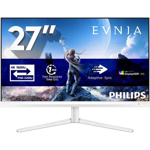 Philips Evnia 5000 27M2N5901A 27 Fast IPS Dual-Mode 4K at 160Hz Full HD at 320Hz 0.5ms USB-C Gaming Monitor
