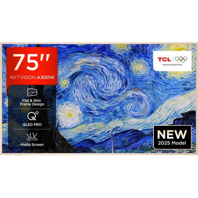 TCL 75A300W-UK TV 190.5 cm (75") 4K Ultra HD Smart TV Wi-Fi White 450 cd/m