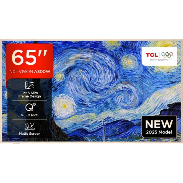 TCL A300W 65" 4K Ultra HD QLED Smart Google TV - 65A300W-UK