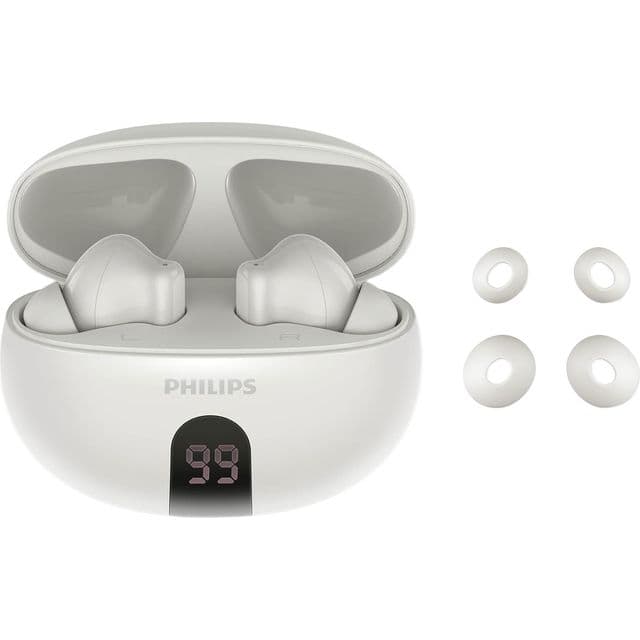 Philips TAT2520 Wireless Noise Cancelling Earbuds - White, White