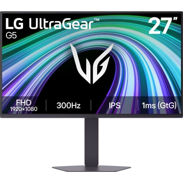 LG UltraGear G5 27" Full HD 300Hz Gaming Monitor with FreeSync™ Premium and NVidia G-Sync - Black