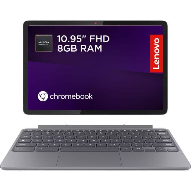 Lenovo Chromebook Duet 11M889 MediaTek 838 27.8 cm (10.9") Touchscreen WUXGA 8 GB LPDDR4x-SDRAM 128 GB eMMC Wi-Fi 6 (802.11ax) ChromeOS UK English Grey