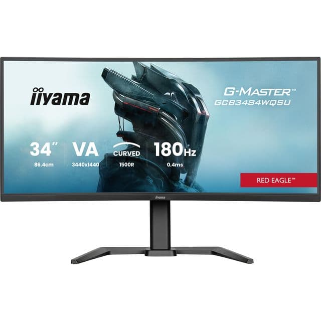 iiyama G-MASTER GCB3484WQSU-B1 computer monitor 86.4 cm (34") 3440 x 1440 pixels UltraWide Quad HD LED Black