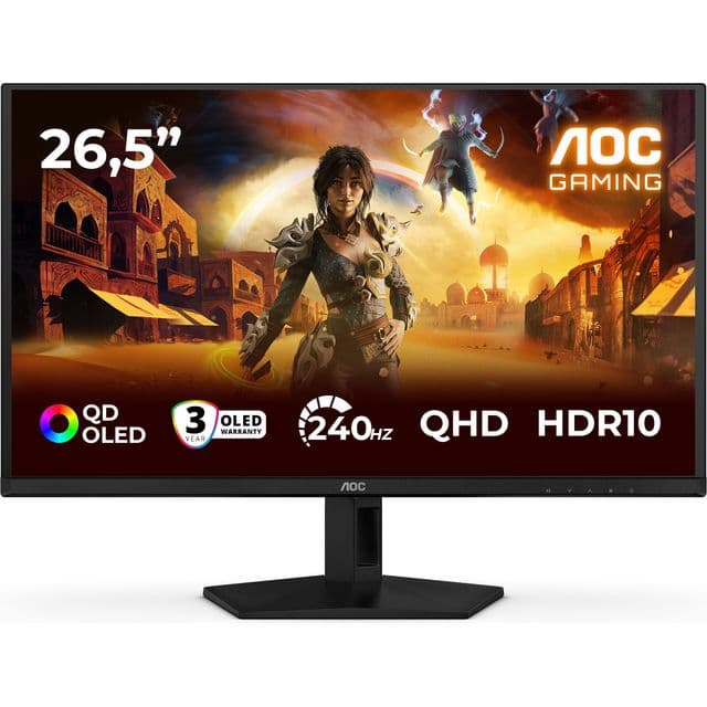 AOC G4 Q27G41ZDF computer monitor 67.3 cm (26.5") 2560 x 1440 pixels Quad HD QD-OLED Black Red